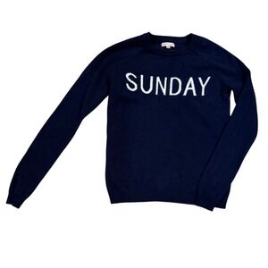 Worn once Philosophy navy blue 100% cashmere SUNDAY crewneck sweater M